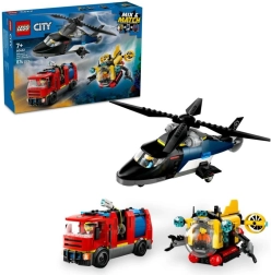 LEGO® City 60462 Remikss: helikopters, ugunsdzēsēju auto un zemūdene