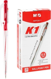 M&G K1 Ballpoint Pen 0.5 mm – Red Refill