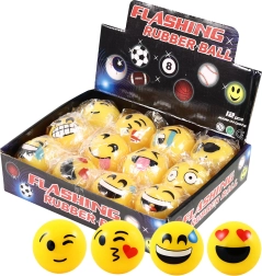 Spīdoša gumijas lēkājoša bumbiņa 5,2 cm