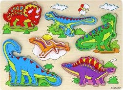 Koka 3D puzle bērniem – loģiskā spēle “Dinozauri”