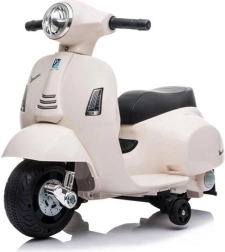 Bērnu elektriskais motocikls VESPA, balts