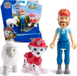 Paw Patrol figūriņas Maršals, zemnieks Als un aitiņa – komplekts radošai spēlei