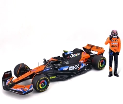 Die-cast model McLaren MCL38 F1 1:24 with driver figure