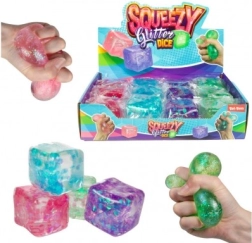 Antistresa spiežamais mirdzošais kubs 6 × 6 cm