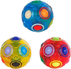 Atjautības spēle Magic Ball – 3D bumba ar krāsainām bumbiņām