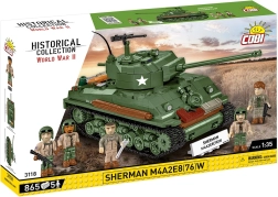 Tanka SHERMAN M4A2E8 (76)W būvkomplekts – 865 detaļas