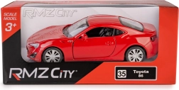 Metāla modelis RMZ City Toyota 86 1:32 ar atveramām durvīm un pull-back piedziņu