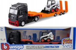 Metāla kravas auto MB Actros Gigaspace ar iekrāvēju Bobcat 1:43