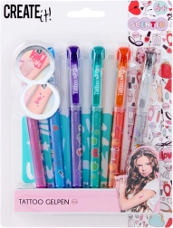 Tetovēšanas komplekts ar smaržīgām gēla pildspalvām un šabloniem