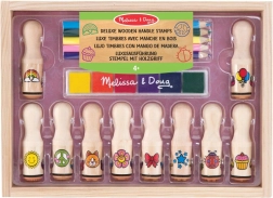 Melissa & Doug deluxe koka zīmogu komplekts bērniem