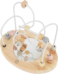 Bieco motor skills bead maze with mirror, pink