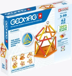 GEOMAG pārstrādāts magnētiskais konstruktors (42 detaļas)