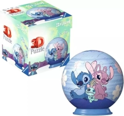 3D puzzle bumba DISNEY Stitch un Angel, 54 gabaliņu