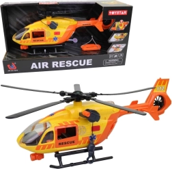 Glābšanas helikopters ar gaismu un skaņu, funkcionālu vinču un rotoru