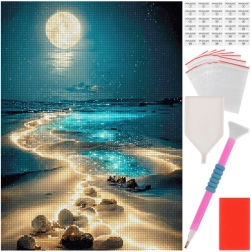 Dimanta gleznošana Pludmale – 40 × 30 cm MAALEO