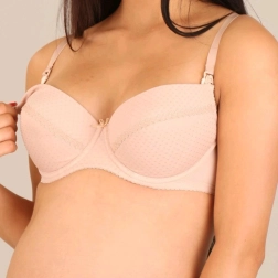 Daļēji polsterēts zīdīšanas krūšturis New Baby Eva bēšs