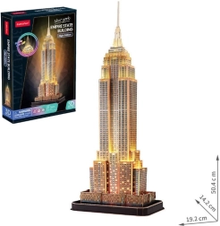 Spīdoša 3D puzle Empire State Building nakts edīcija, 37 detaļas