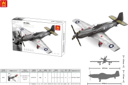 Military Aircraft Building Kit 258 Pieces