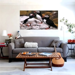 Diamond Painting XXL 120 × 60 cm – puffins, mosaic kit