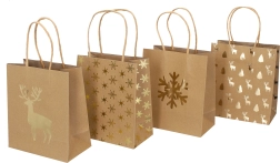 Dāvanu maisiņš mazs Ziemassvētki 18x21x10 cm