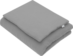 Muslīna komplekts ar pildījumu New Baby 80 × 70 cm pelēks