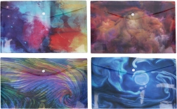 Plastmasas dokumentu mapīte ar spiedpogu A4, krāsu mikss