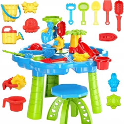 Woopie ūdens galds 2‑in‑1 smilšu kaste ar krēsliņu akvaparks ar delfīnu