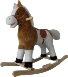 PlayTo Rocking Horse with Melody white-brown