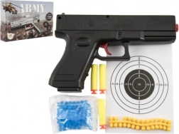 20 cm lodīšu pistole ar ūdens lodītēm un putuplasta šāviņiem