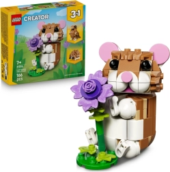 Creator 3-in-1 cute hamster with flower