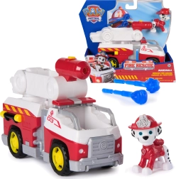 Paw Patrol ugunsdzēsēju auto ar Maršala figūriņu un “ūdens” šāviņiem