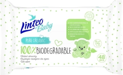 Linteo Baby bērnu mitrās salvetes 100% bioloģiski noārdāmas 48 gab.