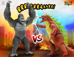 Primal Clash cīņa Boss vs King Kaiju – 21 cm darbības figūru komplekts