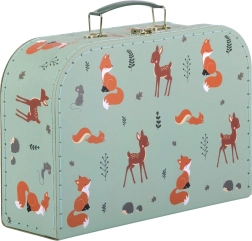 A Little Lovely Company divu kartona bērnu koferīšu komplekts ar meža dzīvnieku motīvu – Kamarádi
