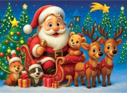 Koka puzle Santa Klauss 40 detaļas WOODEN CITY