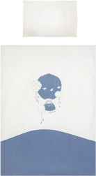 Bērnu kokvilnas gultas veļas komplekts BELISIMA Ballons 90 × 120 cm, zils, 3 daļas