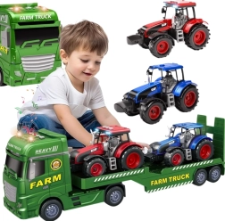 Woopie autovedējs (evakuators) ar traktoriem – gaismas un skaņas, ferma 1:12