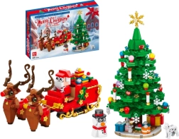 Lele Brother Advent Calendar Christmas Sleigh and Tree (940 pieces)