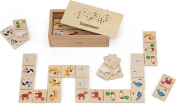 Koka domino 2‑vienā: dzīvnieki un cipari VIGA
