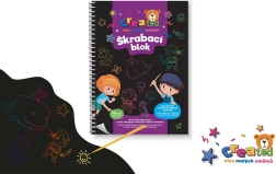 Krāsojamie skrāpējamie piezīmju bloki 14 × 20 cm, 10 lapas