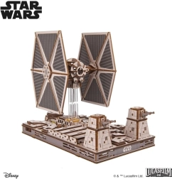 Ugears 3D koka mehāniskā puzle Star Wars TIE iznīcinātājs