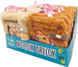 Pūkaina piekariņa piezīmju grāmatiņa 10 × 8 cm, iepakojumā 12 gab.