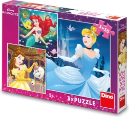Puzle DISNEY PRINCESS 3×55 detaļas