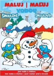 Krāsojamā grāmata „Krāso ar ūdeni” A5 – Smurfi ziemas izdevums 15 × 21 cm