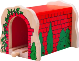 Koka ķieģeļu tunelis vilcieniņu trasēm