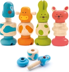 Djeco koka ieskrūvējamie dzīvnieciņi