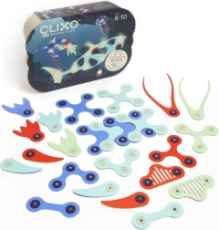 Clixo Ocean Creatures magnētiskā konstruktors 24 gab., spīd tumsā