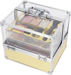 Kosmētikas akrila koferītis Glam – zelta