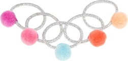 Hair Elastics with Colorful Pom-Poms - Souza! Elif, 5pcs