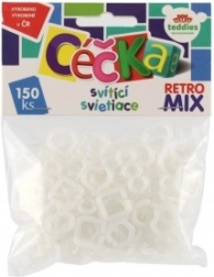 Spīdošas “Céčka” retro miksā 150 gab. – plastmasas savienojamie gredzeni